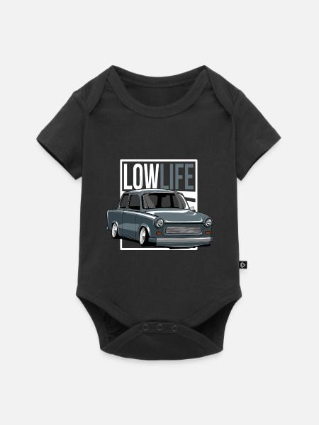Pappe Low Life - Baby Premium Kurzarmbody - Schwarz