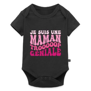 Fête Des Mères Formidable Maman Meilleure Mère - Body à manches courtes Premium Bébé - noir - Devant