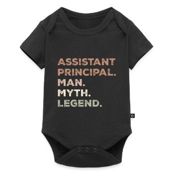 Senior Assistant Man Myth Legend - Baby Premium short-sleeve bodysuit - black - Front