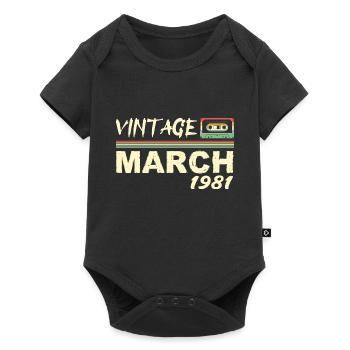 March 1981 - March 1981 - Baby Premium short-sleeve bodysuit - black - Front