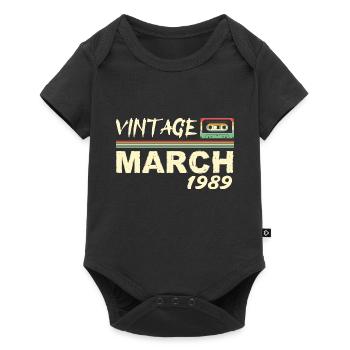 Mars 1989 - March 1989 - Baby Premium short-sleeve bodysuit - black - Front