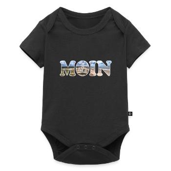 Moin sagt man in Norddeutschland - Body à manches courtes Premium Bébé - noir - Devant