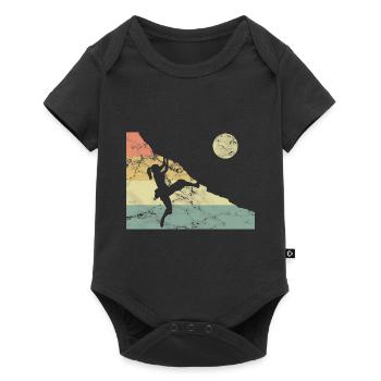Maman Escalade de la roche Alpinisme - Body à manches courtes Premium Bébé - noir - Devant