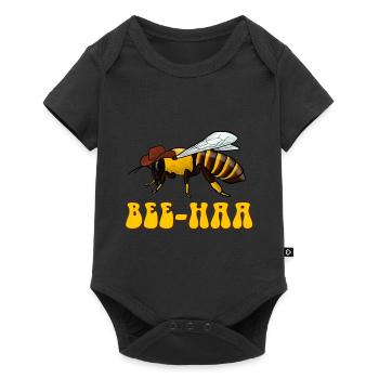 Cowboy Biene - Baby Premium Kurzarmbody - Schwarz - Vorne