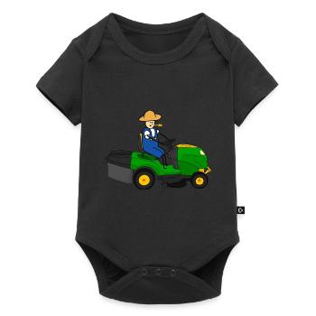 Conduite d’un tracteur de tondeuse à gazon - Body à manches courtes Premium Bébé - noir - Devant