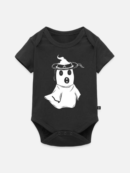Capybara mit Geister Kostüm - Baby Premium Kurzarmbody - Schwarz