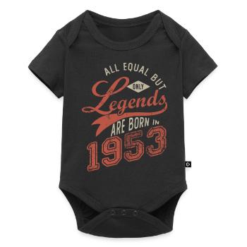 Legends are born in 1953 anniversary 70 years - Baby Premium short-sleeve bodysuit - black - Front