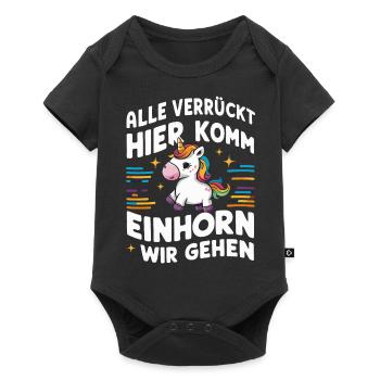 Unicorn Unicorns Mythical Creatures Mystical - Baby Premium short-sleeve bodysuit - black - Front