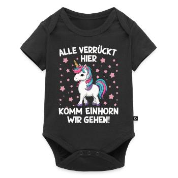 Unicorn Unicorns Mythical Creatures Mystical - Baby Premium short-sleeve bodysuit - black - Front