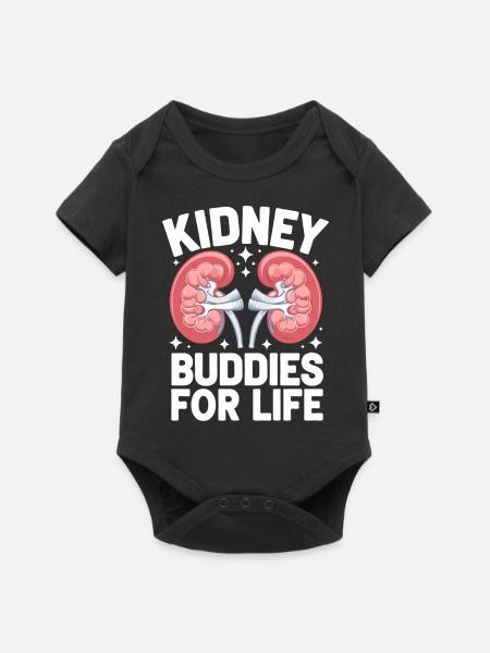 Nierenspender Niere Organspender - Baby Premium Kurzarmbody - Schwarz