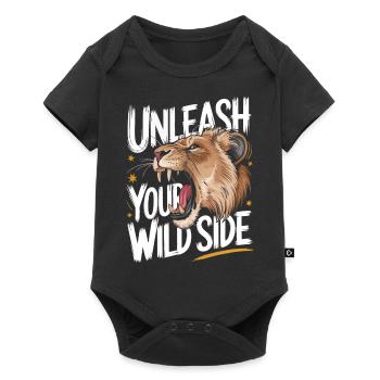 Lion Lion Animal Africa - Baby Premium short-sleeve bodysuit - black - Front