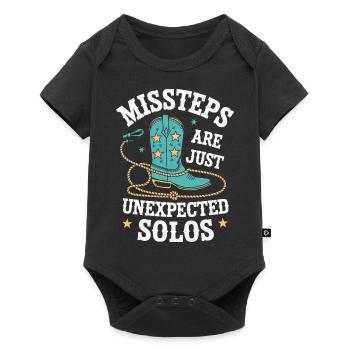 Line Dancing Tanzen Tänzer - Baby Premium Kurzarmbody - Schwarz - Vorne