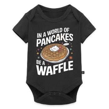 Waffles Breakfast Sweets - Baby Premium short-sleeve bodysuit - black - Front