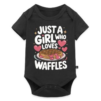 Waffles Breakfast Sweets - Baby Premium short-sleeve bodysuit - black - Front