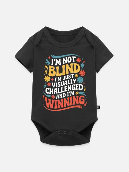 Blinde Blindheit Sehbehinderte Menschen - Baby Premium Kurzarmbody - Schwarz