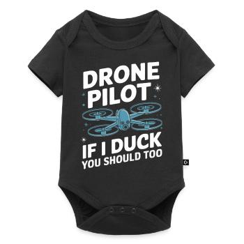 Dronen Pilot Quadrocopter Drone - Baby Premium Kurzarmbody - Schwarz - Vorne