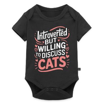 Introvert, antisocial, introvert - Baby Premium short-sleeve bodysuit - black - Front