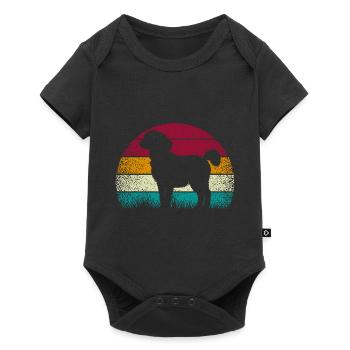 Standard Pyredoodle Vintage Rétro - Body à manches courtes Premium Bébé - noir - Devant