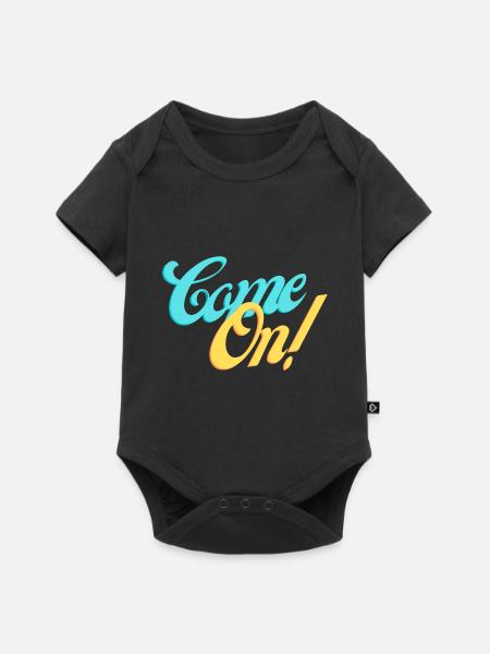 Komm schon! Komm mit uns! - Baby Premium Kurzarmbody - Schwarz