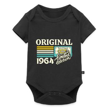 60th Anniversary Cassette August 1964 - Baby Premium short-sleeve bodysuit - black - Front