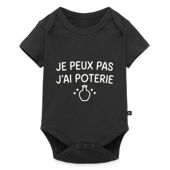 Je peux pas j ai Poterie - Body à manches courtes Premium Bébé - noir - Devant