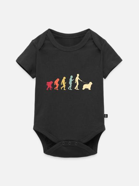 Bearded Collie - Baby Premium Kurzarmbody - Schwarz