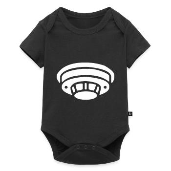 Fire detectors belong in every household - Baby Premium short-sleeve bodysuit - black - Front
