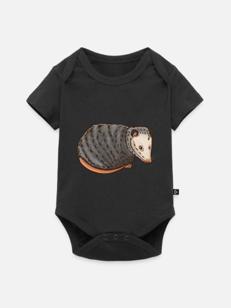 Opossum - Baby Premium Kurzarmbody - Schwarz