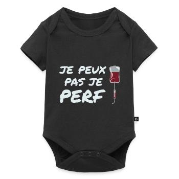 Je Peux Pas Je Perf, Idée Cadeau Infirmière Humour - Body à manches courtes Premium Bébé - noir - Devant