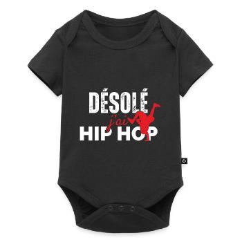 Désolé J'ai Hip Hop - Body à manches courtes Premium Bébé - noir - Devant