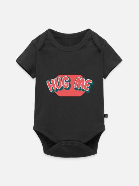Hug me | Colors can be changed - Baby Premium short-sleeve bodysuit - black