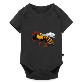 Abeille cowboy - Body à manches courtes Premium Bébé - noir - Devant