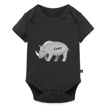 Rhino, patron, rhino, patron, PDG, cadeau drôle - Body à manches courtes Premium Bébé - noir - Devant