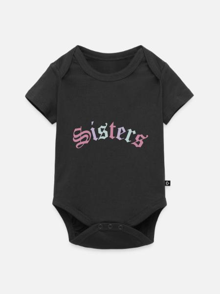 Sisters | Schwestern Beste Freundin BFF Geschenk - Baby Premium Kurzarmbody - Schwarz