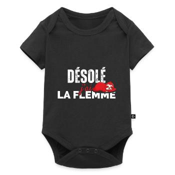Désolé j'ai La Flemme - Body à manches courtes Premium Bébé - noir - Devant