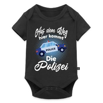 Polizei Kinder GeschenkideePolizei Kinder Geschenk - Baby Premium Kurzarmbody - Schwarz - Vorne