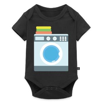 Washing machine - Baby Premium short-sleeve bodysuit - black - Front