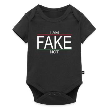 I am not a fake - I am me - Baby Premium short-sleeve bodysuit - black - Front