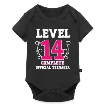 14e anniversaire fille cadeau adolescent 14 ans - Body à manches courtes Premium Bébé - noir - Devant