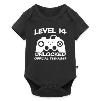 14e anniversaire joueur de cadeau adolescent 14 ans - Body à manches courtes Premium Bébé - noir - Devant