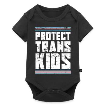 Protect Trans Kids LGBT Transgender - Baby Premium Kurzarmbody - Schwarz - Vorne