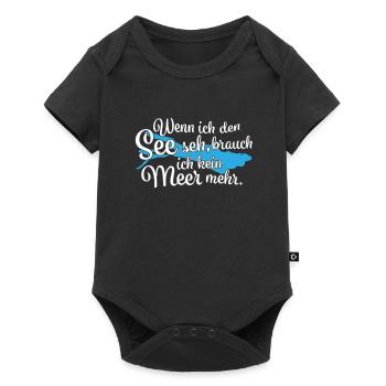 Wenn ich den See seh Bodensee - Baby Premium Kurzarmbody - Schwarz - Vorne