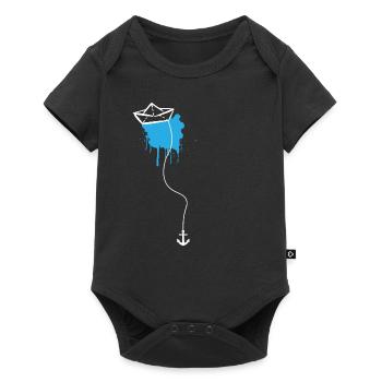 Paper Ship Sea Paper Boat Paper Boat - Baby Premium short-sleeve bodysuit - black - Front