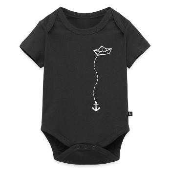 Paper Ship Sea Paper Boat Paper Boat - Baby Premium short-sleeve bodysuit - black - Front