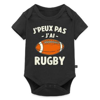Je Peux Pas J'ai Rugby - Body à manches courtes Premium Bébé - noir - Devant