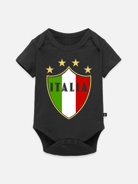 Italia fun - Baby Premium Kurzarmbody - Schwarz