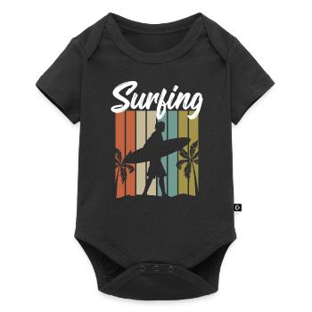 Surf Style - Surfing Sport - Baby Premium Kurzarmbody - Schwarz - Vorne