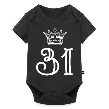 31 Couronne numérique - Body à manches courtes Premium Bébé - noir - Devant