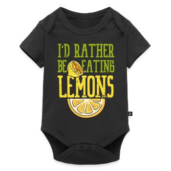 Dicton ironique Manger des citrons Limonade Fruits - Body à manches courtes Premium Bébé - noir - Devant