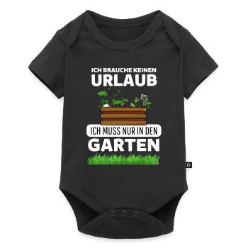 Garten Pflanze Lustige Geschenkidee Gärtner - Baby Premium Kurzarmbody - Schwarz - Vorne